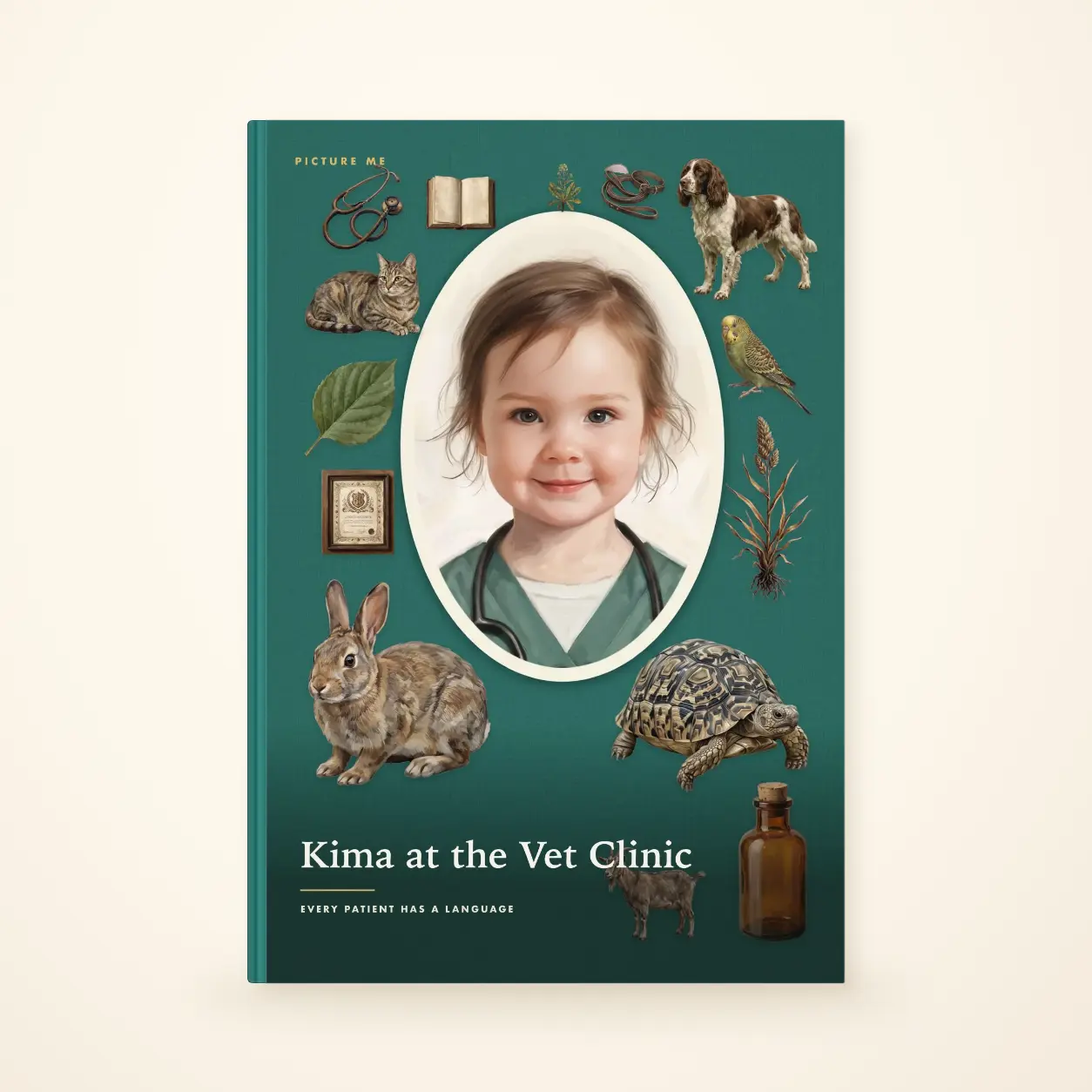 Illustrative digital mock-up of Your Child at the Vet Clinic