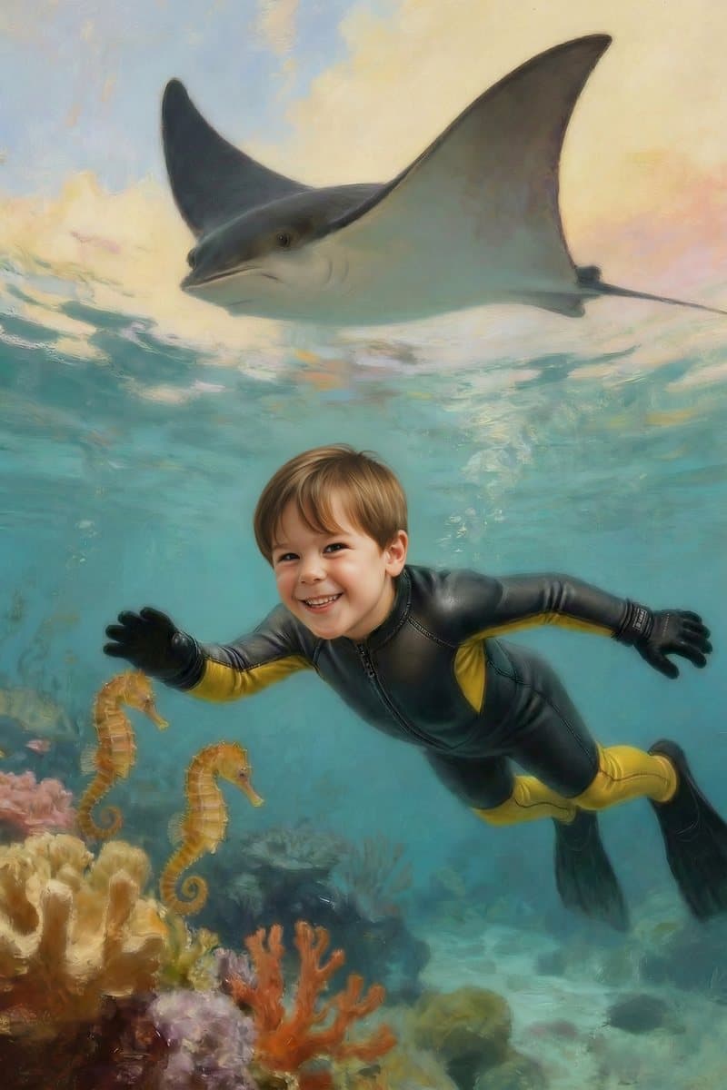 Illustrated page 11 of the ocean story