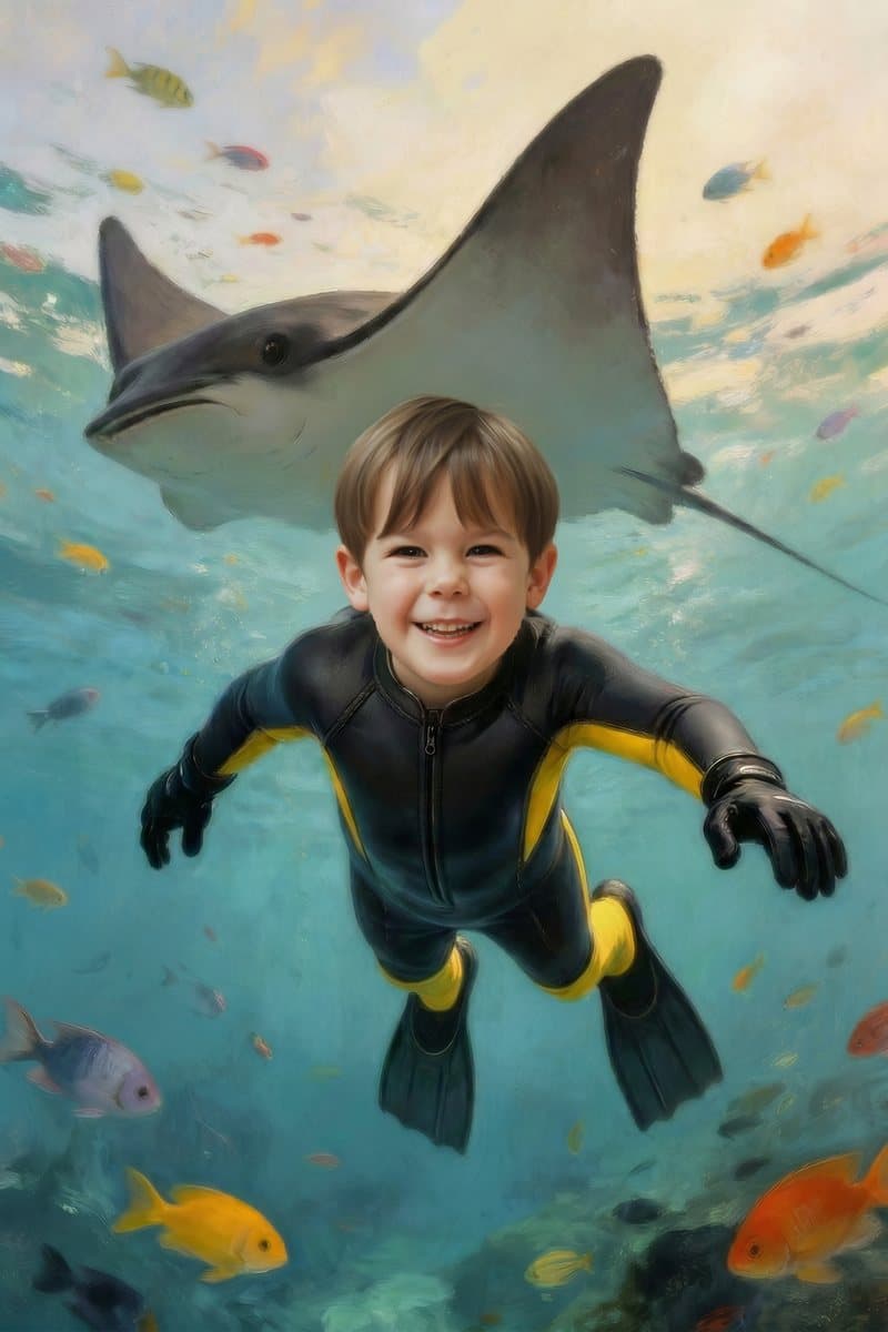 Illustrated page 16 of the ocean story