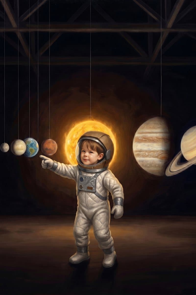 Illustrated page 9 of the space story