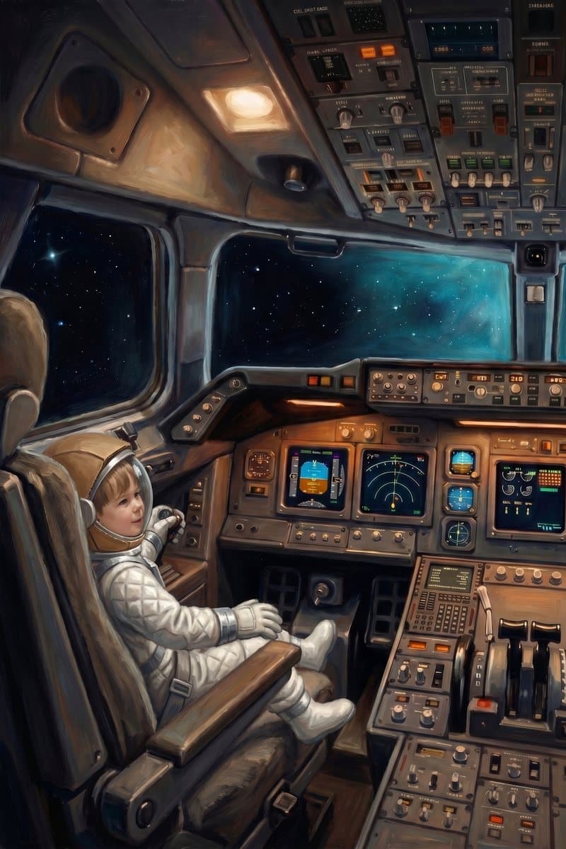 Illustrated page 14 of the space story