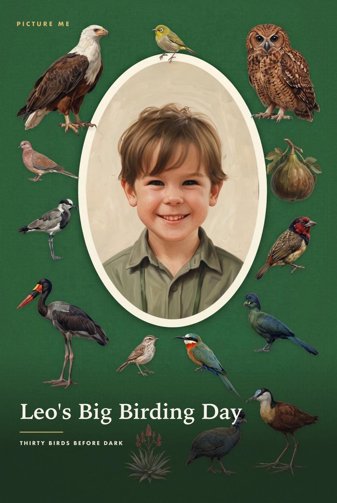 Leoβs personalised Birding front cover