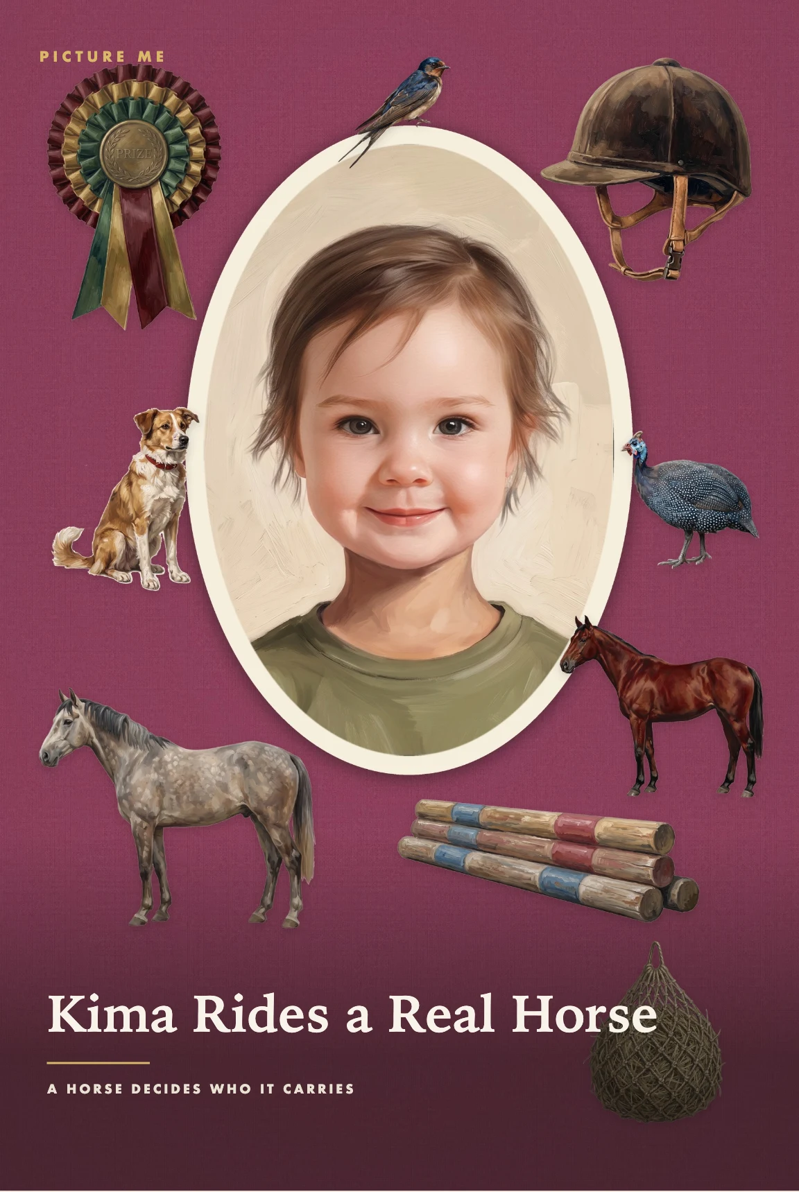 Kima photo-personalized horse riding sample cover